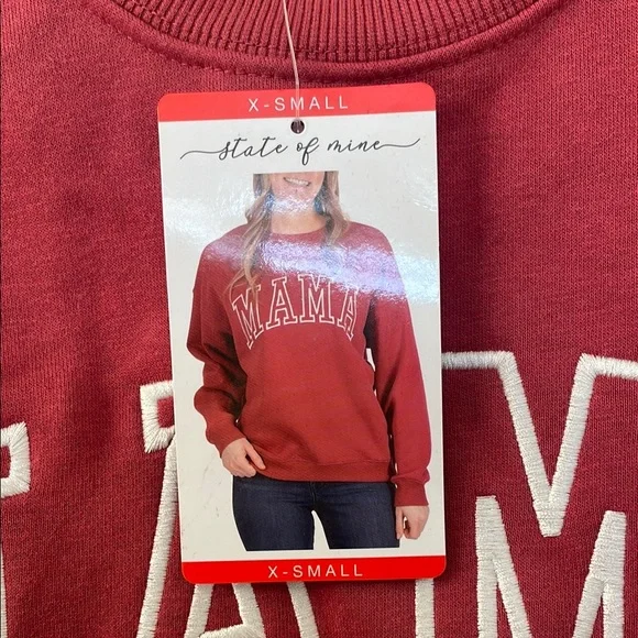 State of Mine Red 'MAMA' Sweatshirt - Picture 3 of 5